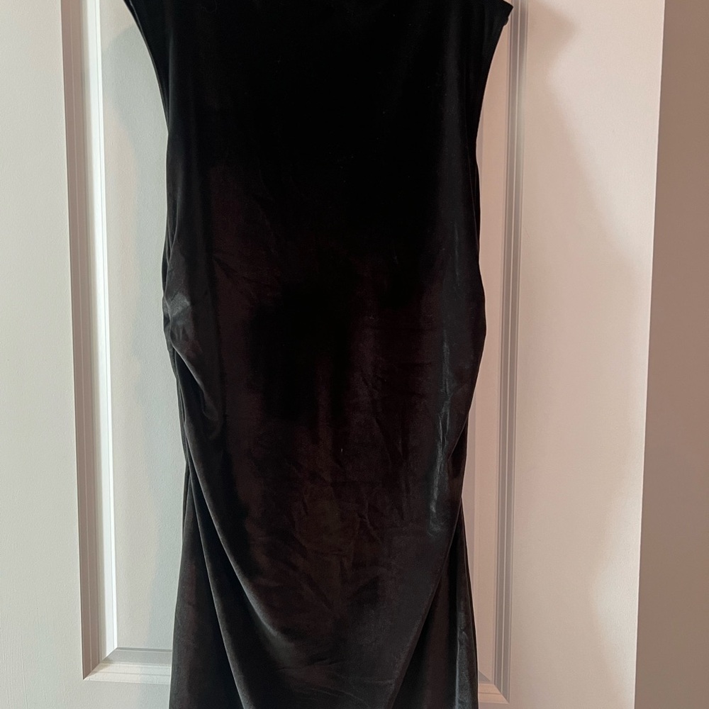 A New Day-Black Velvet Mini Dress